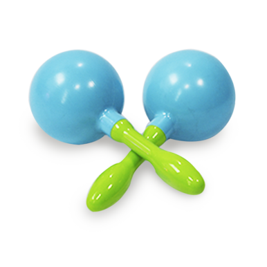 Maracas plásticas