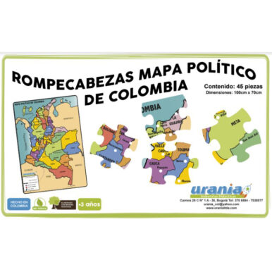 Rompecabezas Mapa Político de Colombia en caja 100cm x 70cm