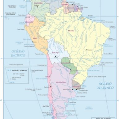 Rompecabezas Mapa Político América del Sur 35cm x 48cm