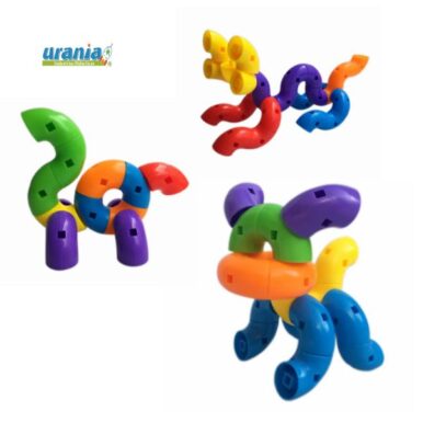 Tubos de Colores Codos de Ensamblar Pequeños x 90 Unidades