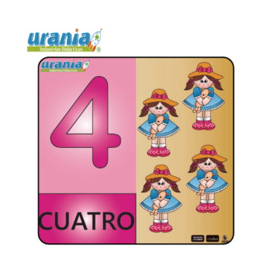 Rompecabezas Numero Cuatro 15cm y 20cm