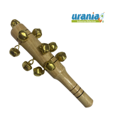 Par de Sonajero Cascabel en Madera