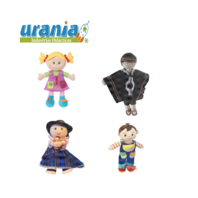 Set de Muñecos de Trapo para Vestir: Diversidad y Juego Simbólico
