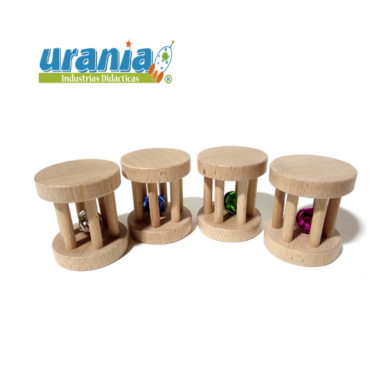 Sonajero para Bebé Montessori en Madera Natural